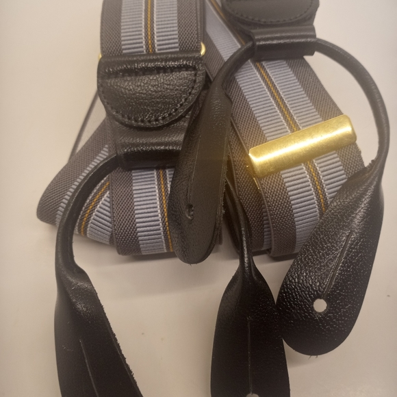 Vintage CAS Germany Grey and Blue Suspenders - Picture 6 of 14